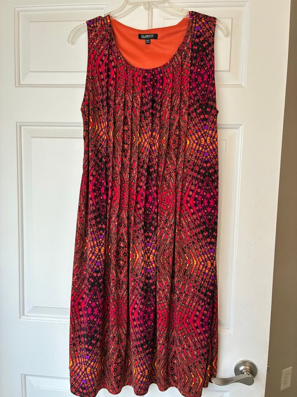 Glamour Women’s Plus Size 14W Sleeveless Shift Dress